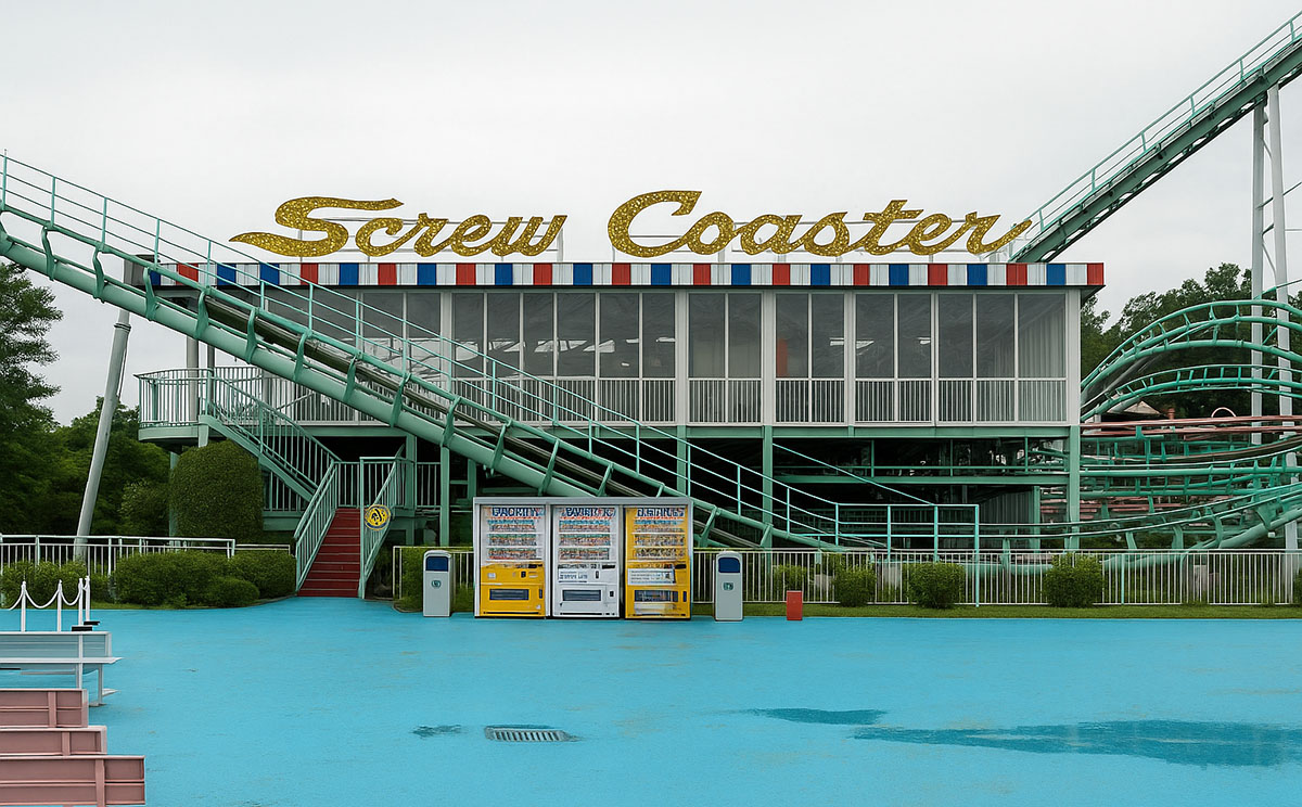 The Screw Coaster was built by Arrow Dynamics.