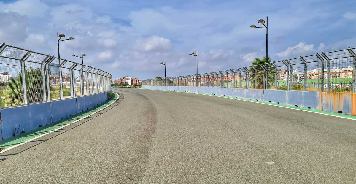 The abandoned Valencia Formula 1 track