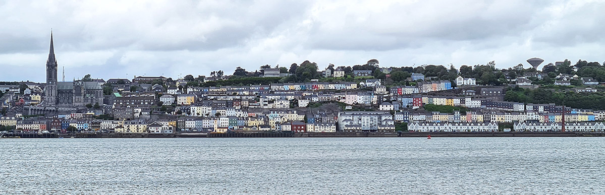 The view of Cobh from Cork Harbour