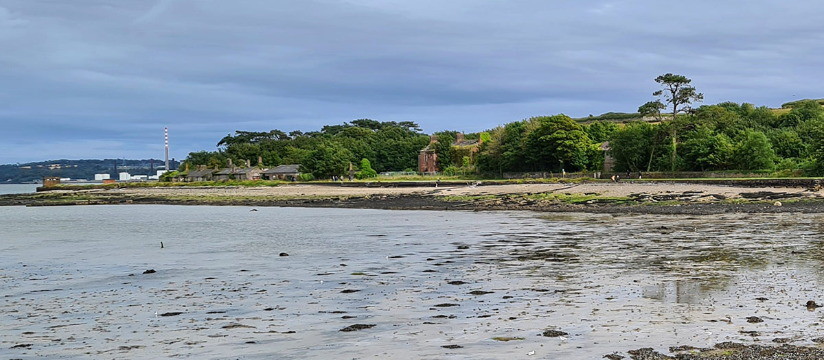 A view of the abandoned village on Spike Island