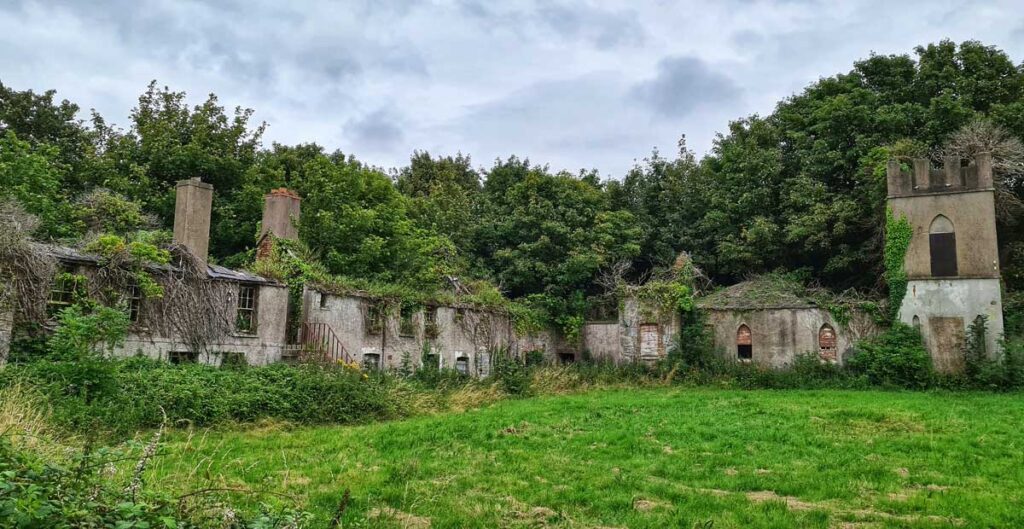 The abandoned village on Spike Island