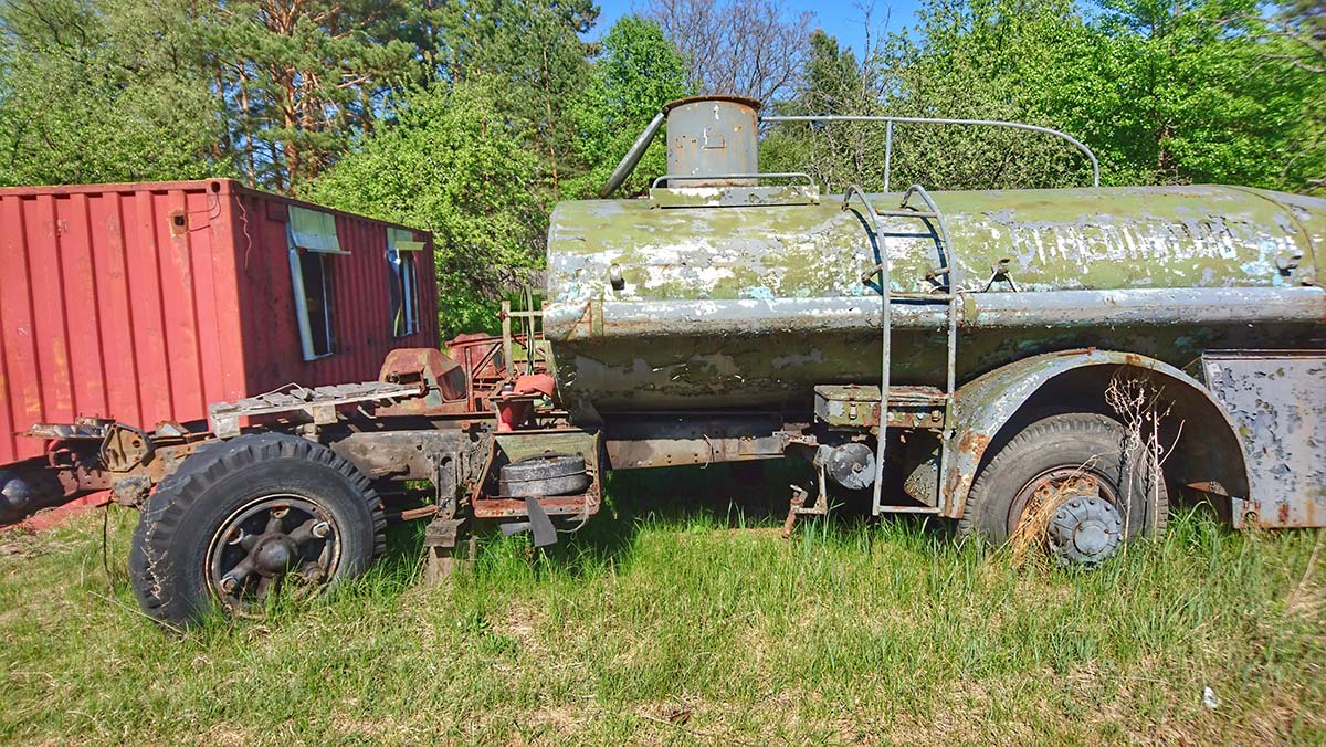 An abandoned tanker in the Chernobyl Nuclear Exclusion Zone