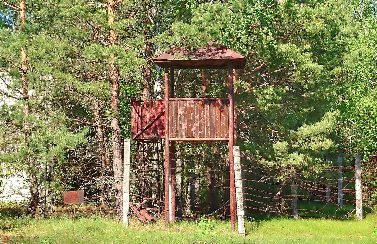A watch tower in the Chernobyl Nuclear Exclusion Zone