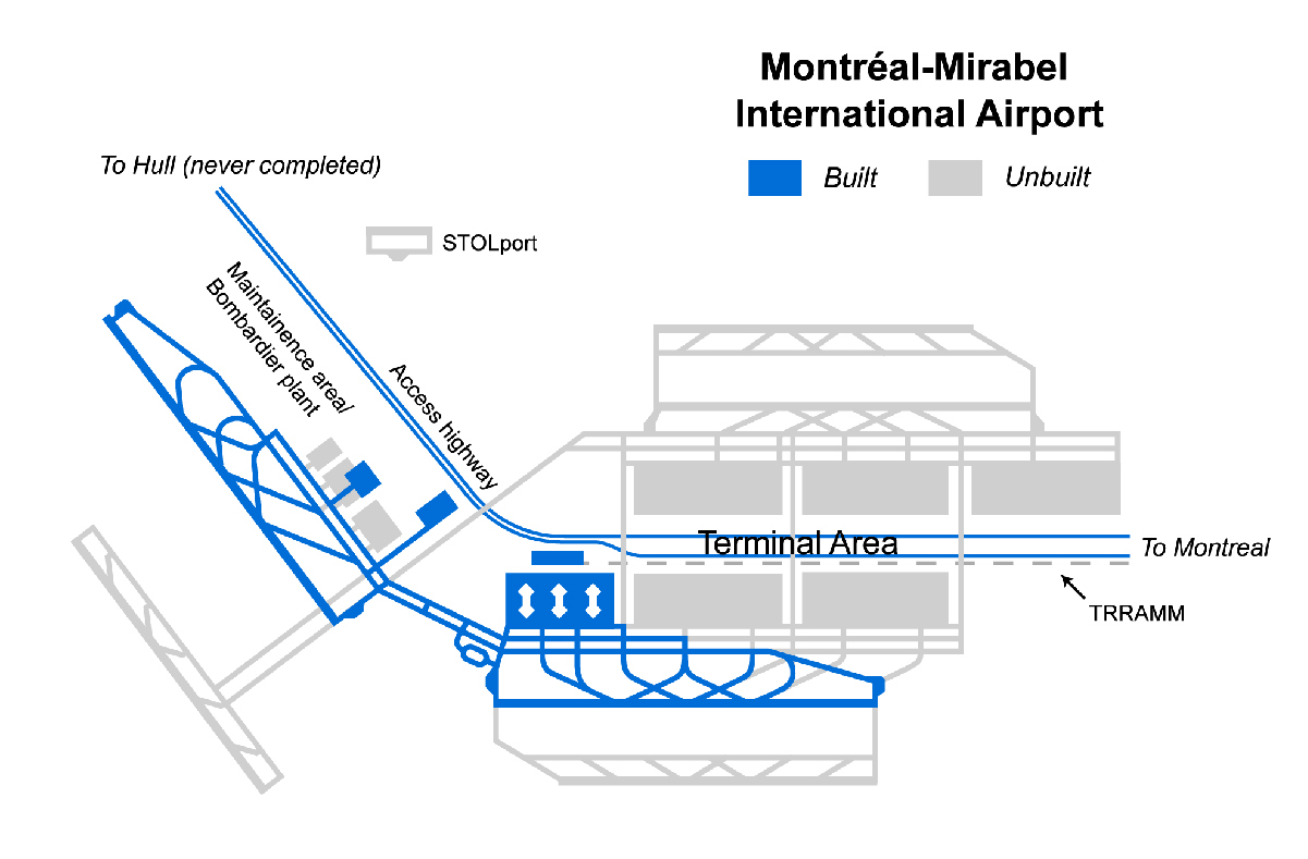 Mirabel Airport Map