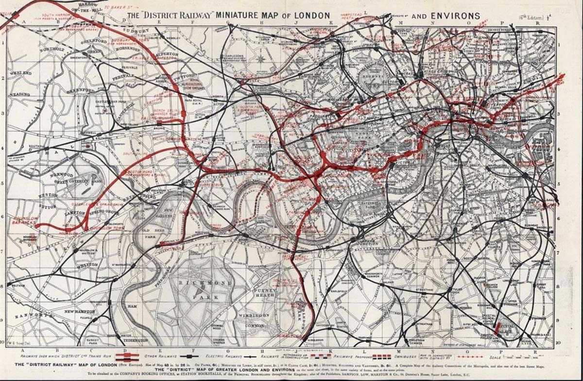 District Railway Map 1904