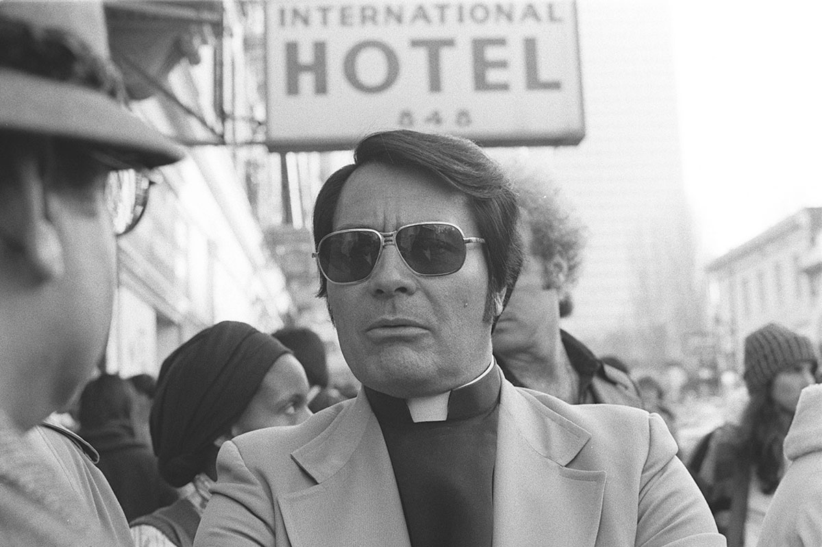 Jim Jones at International Hotel Protest