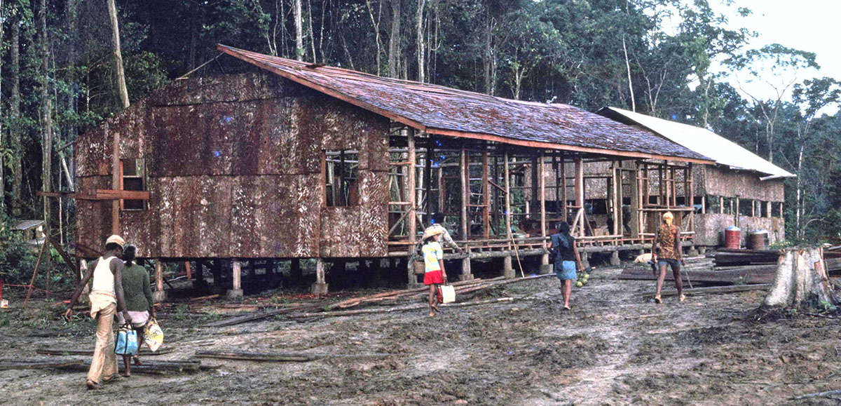 Jonestown Main Building construction