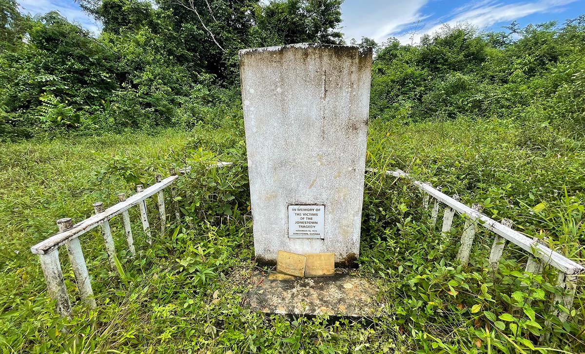 Memorial Marker in Jonestown