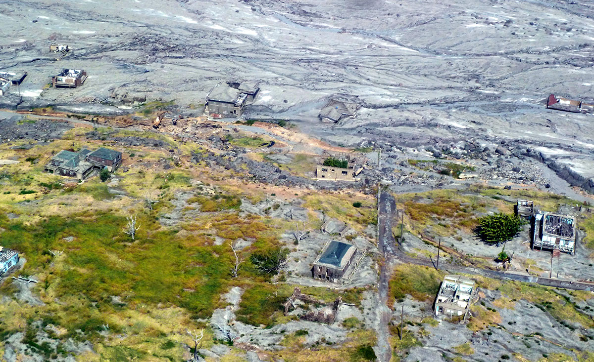 Plymouth Montserrat from the air